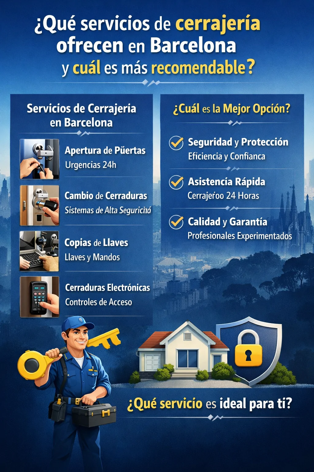 Que servicios de cerrajeria ofrecen Barcelona y cual es mas recomendable - &iquest;Qu&eacute; servicios de cerrajer&iacute;a ofrecen en Barcelona y cu&aacute;l es m&aacute;s recomendable?