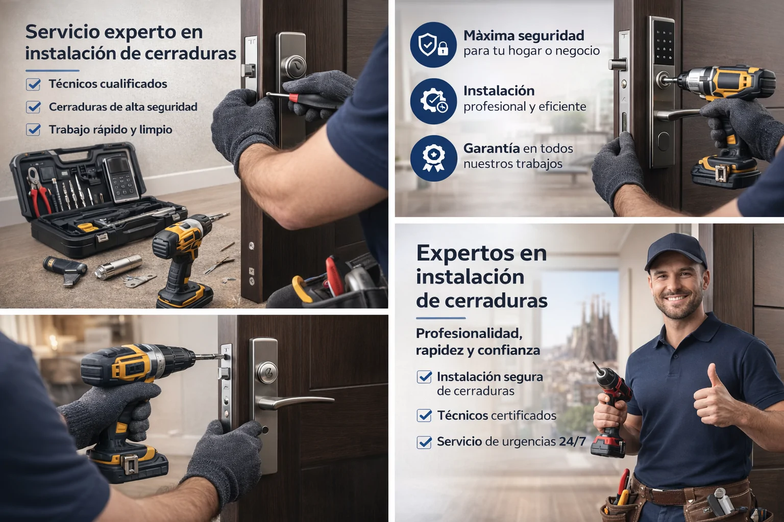 Instaladores de cerraduras en accion - &iquest;Qu&eacute; empresa ofrece la mejor instalaci&oacute;n de cerraduras en Barcelona?