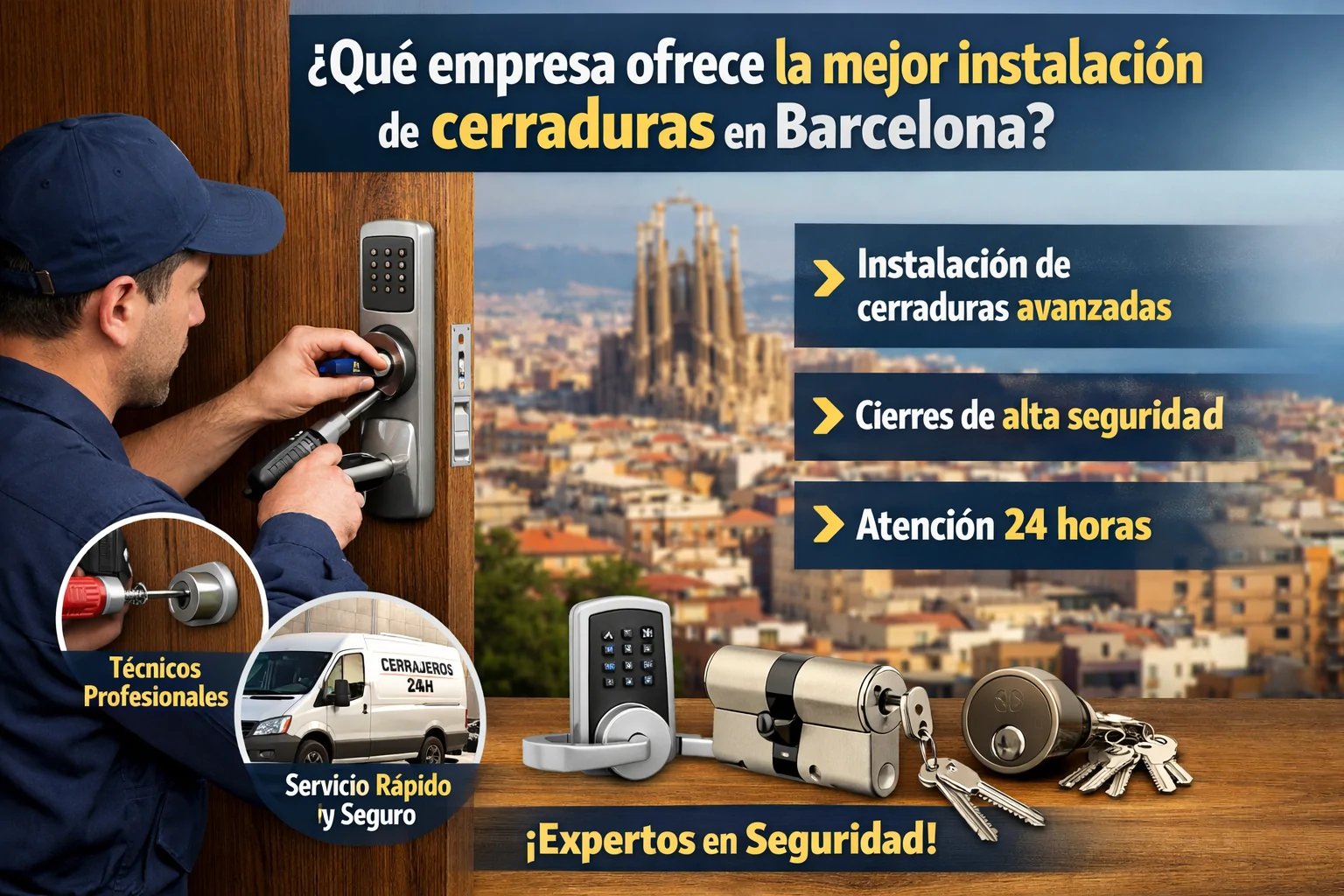 Que empresa ofrece la mejor instalacion de cerraduras en Barcelona - Cerrajeros urgentes disponibles 24 horas en Barcelona baratos