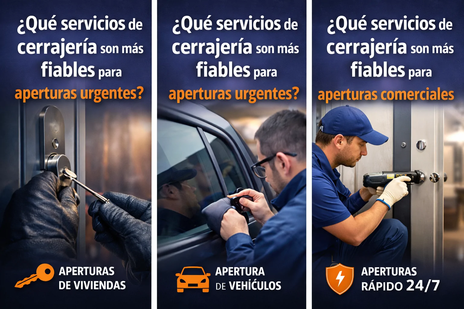 Que servicios de cerrajeria son mas fiables para aperturas urgentes Barcelona - &iquest;Qu&eacute; servicios de cerrajer&iacute;a son m&aacute;s fiables para aperturas urgentes en Barcelona?